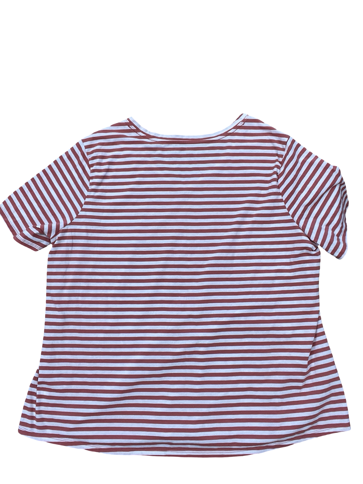 Top Ss By Terra & Sky In Orange & White, Size:2X