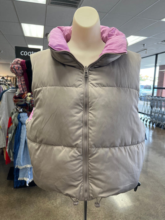 Vest Puffer & Quilted By Cmc In Pink & Tan, Size:L