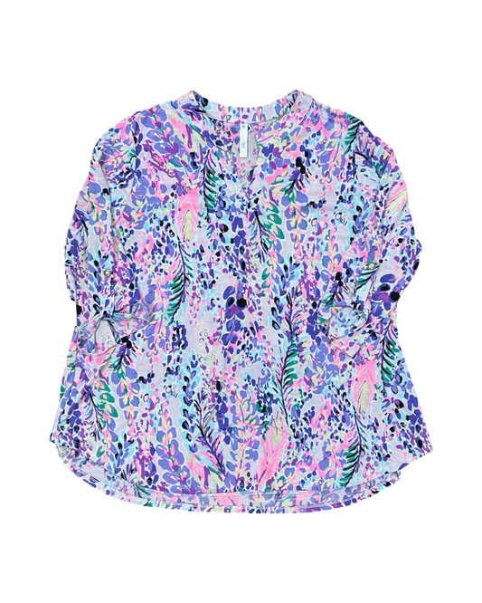 Top Ls By Dear Scarlett In Pink & Purple, Size:3X