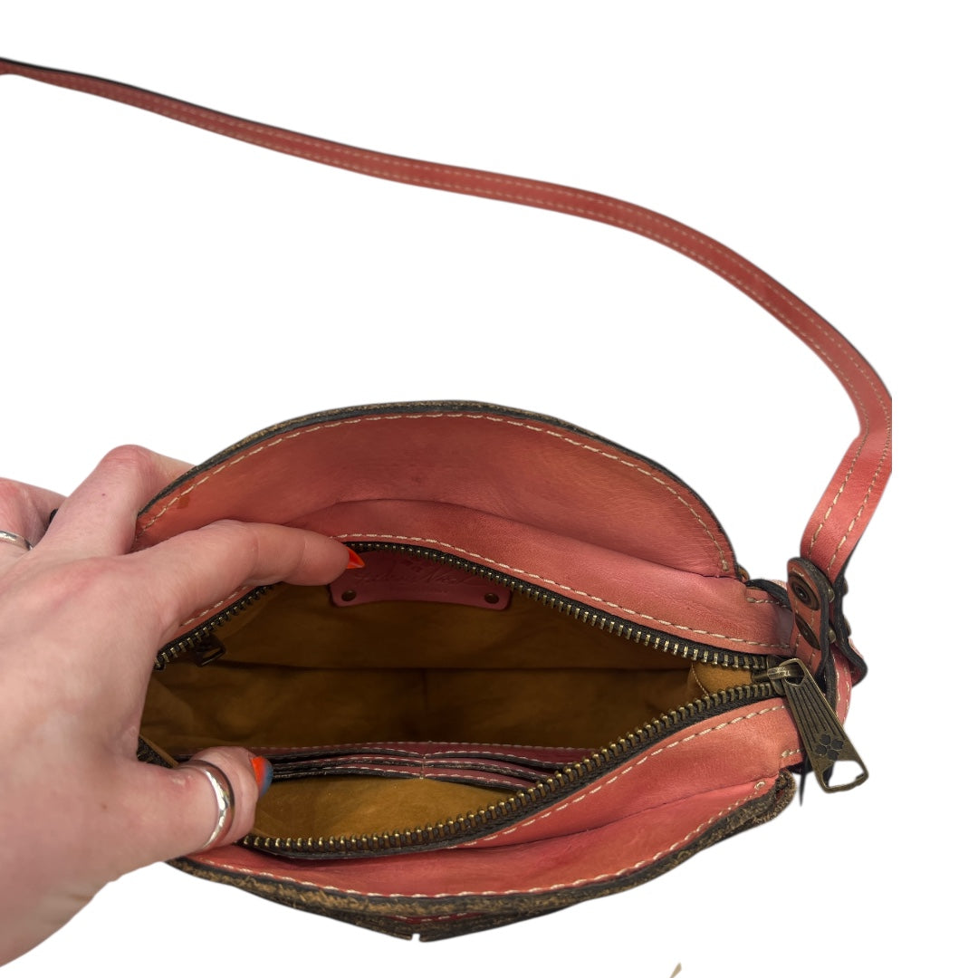 Crossbody Designer By Patricia Nash In Peach, Size:Small