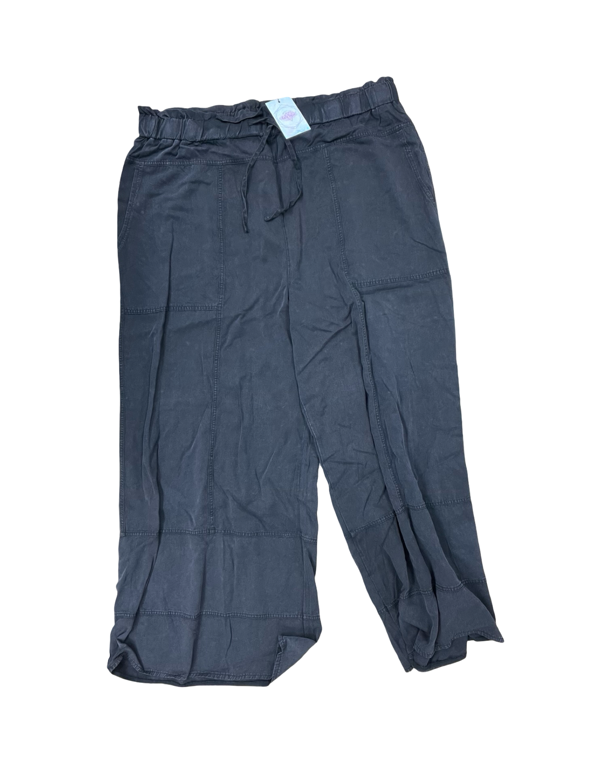 Pants Wide Leg By Easel In Black, Size:2X