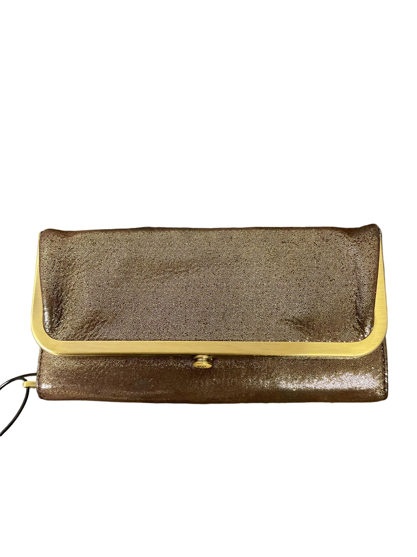 Wallet By Hobo Intl In Black & Gold, Size:Large