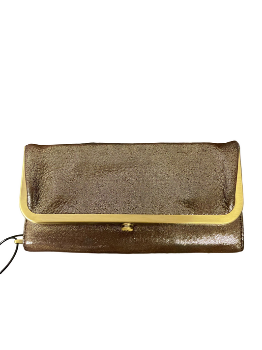 Wallet By Hobo Intl In Black & Gold, Size:Large