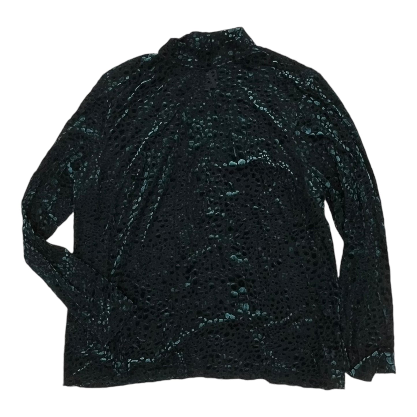 Top Ls By Lane Bryant In Black & Green, Size:L