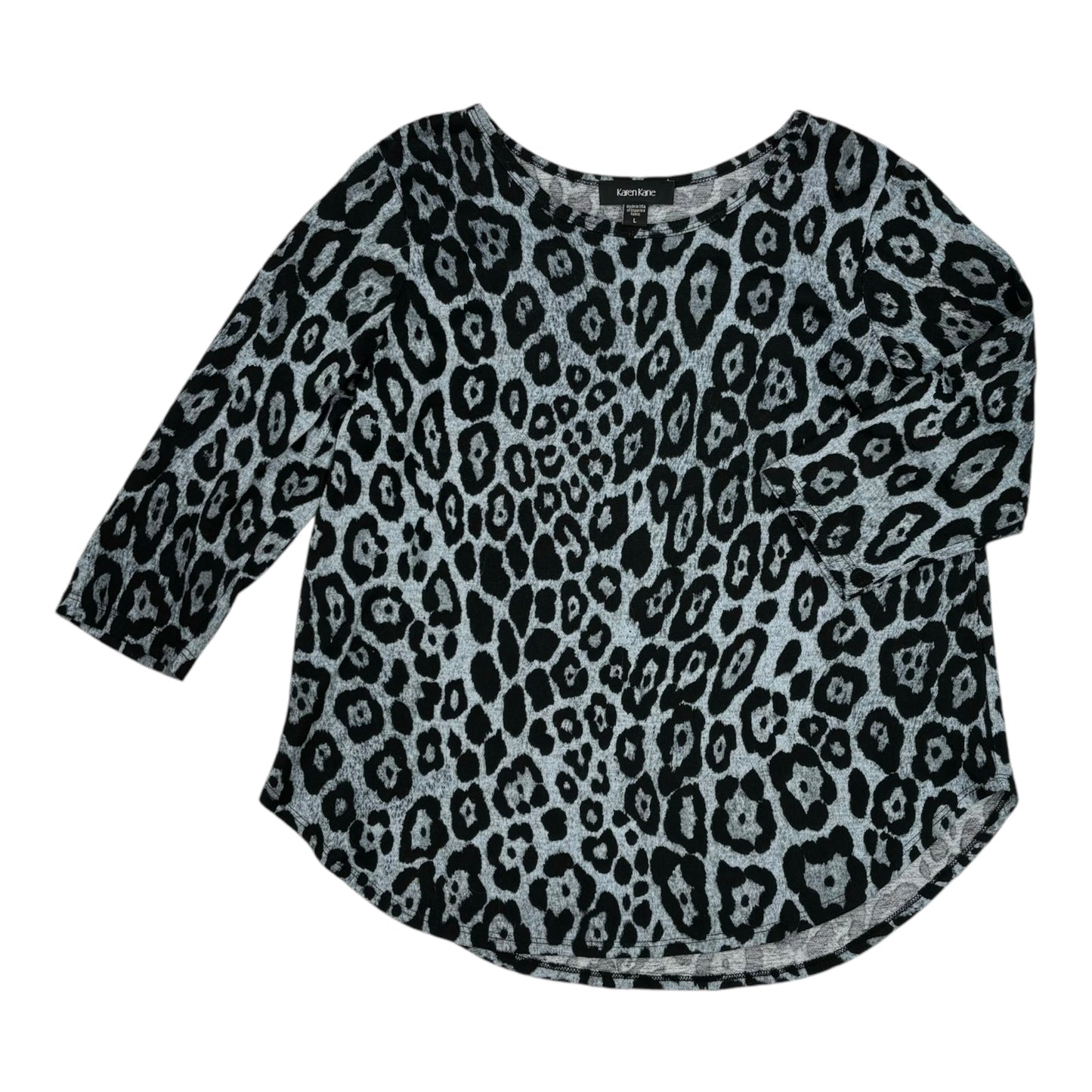 Top 3/4 Sleeve By Karen Kane In Grey, Size:L