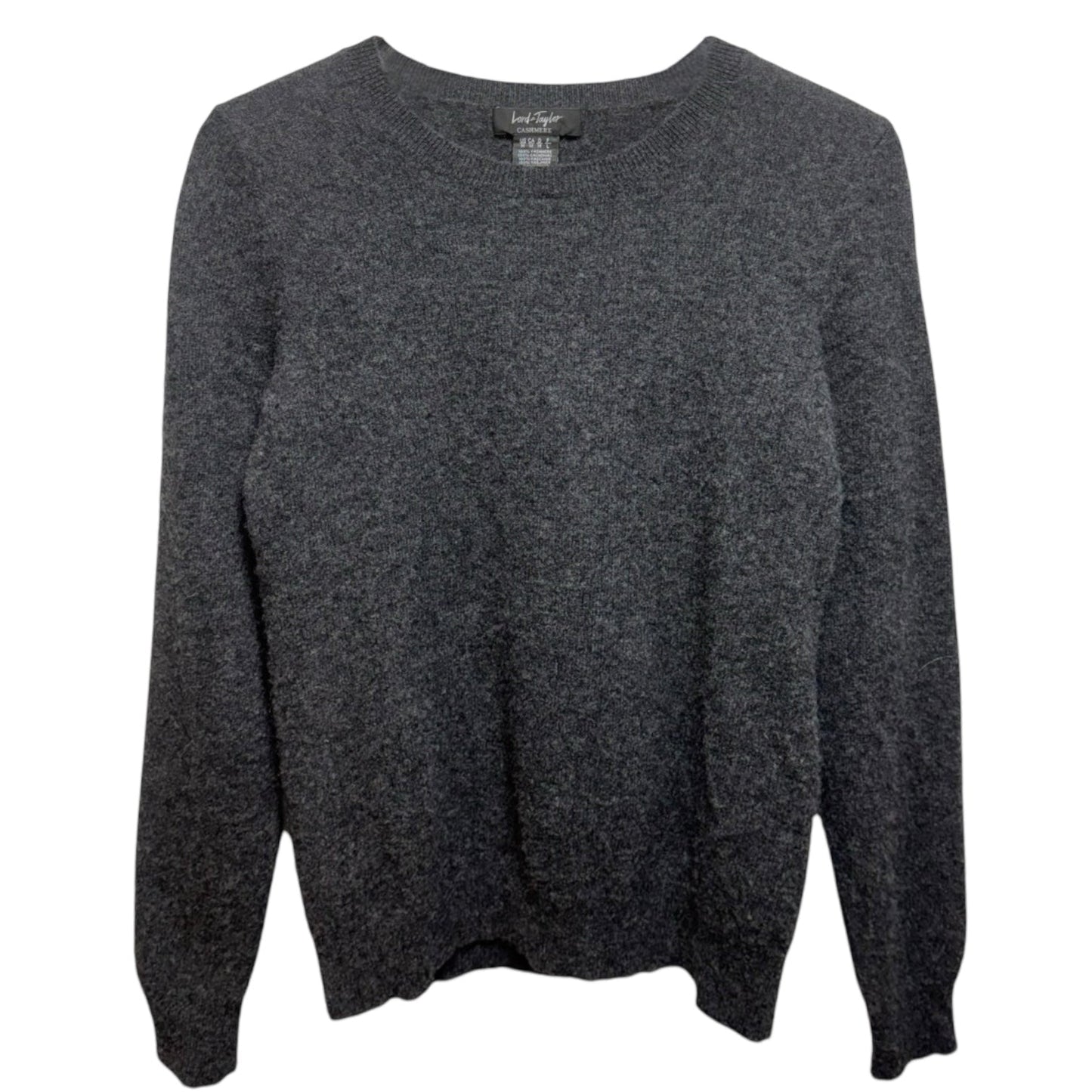 Crew Neck Cashmere Sweater By Lord And Taylor In Grey, Size: M