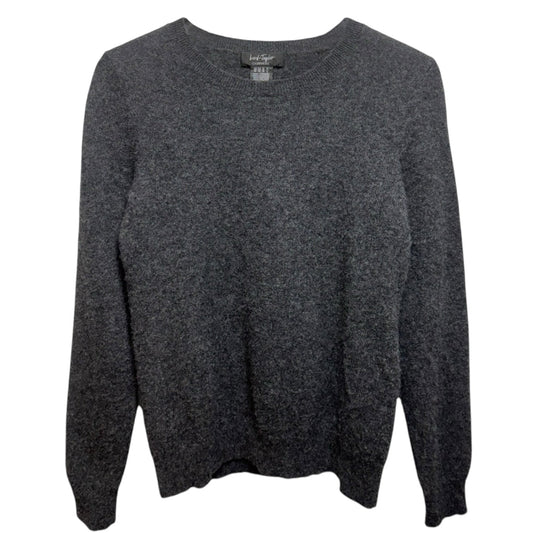 Crew Neck Cashmere Sweater By Lord And Taylor In Grey, Size: M