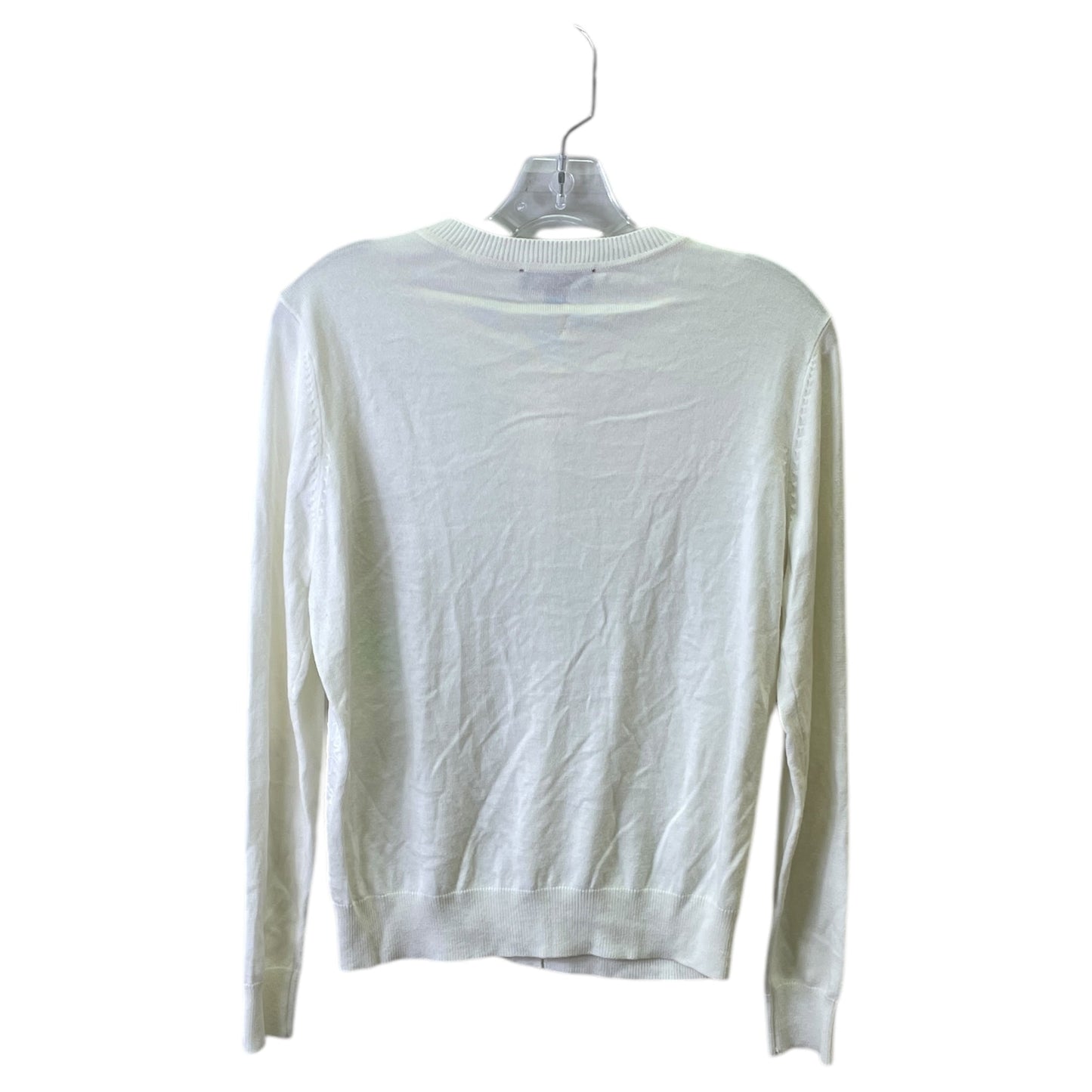 Sweater Cardigan By Ann Taylor In Cream, Size:M