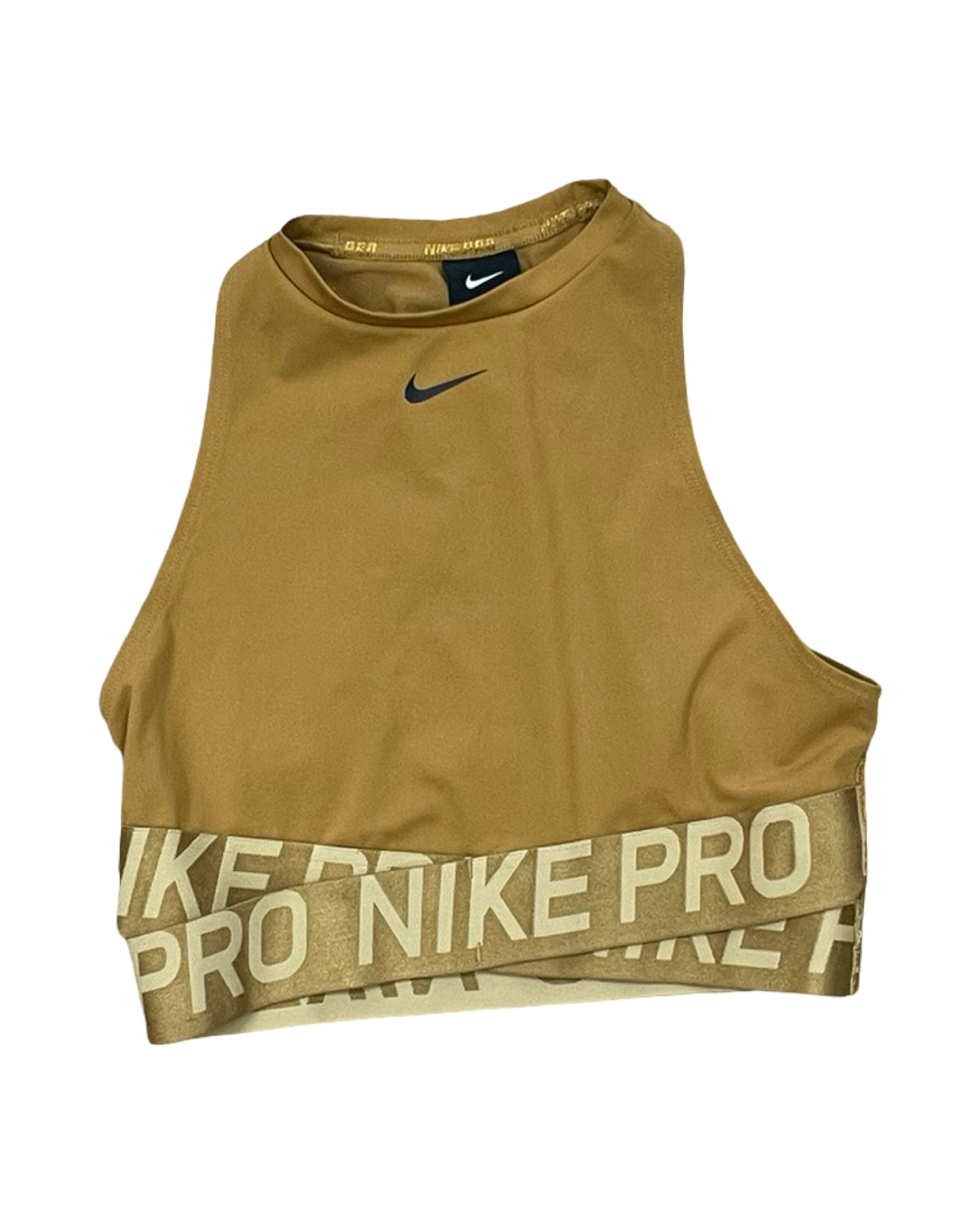 Athletic Bra By Nike In Gold, Size:M
