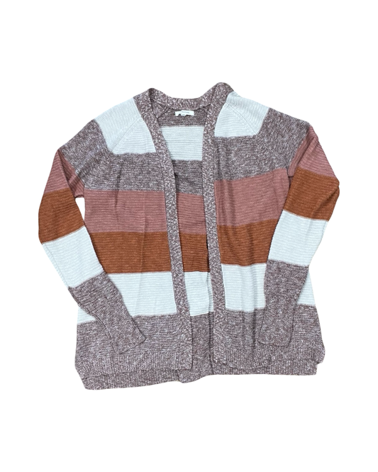 Cardigan By Maurices In Cream & Red, Size:L