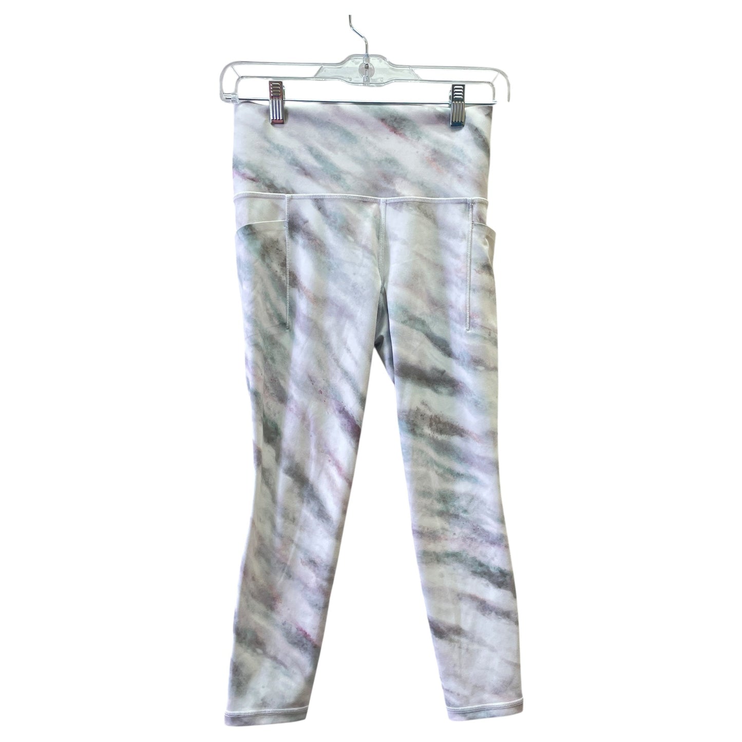 Athletic Leggings By Athleta In Purple & White, Size:Xsp