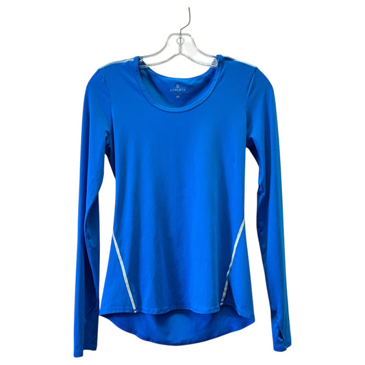 Athletic Top Ls Collar By Athleta In Blue, Size:Xs
