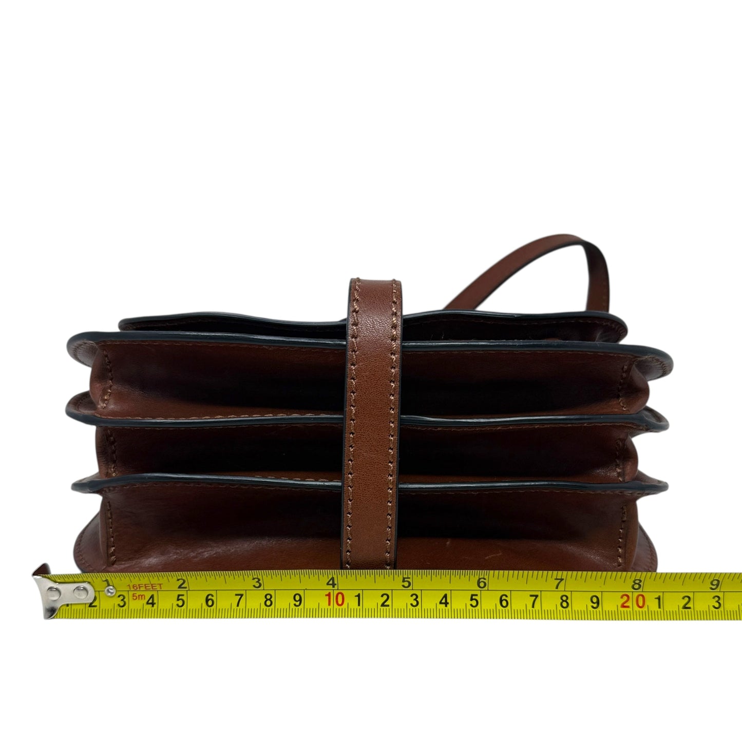 Sybille Vachetta Leather Crossbody Bag By Gianni Conti, Size: Medium