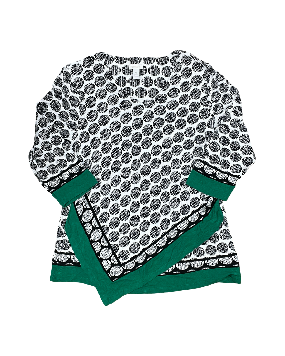 Top Ls By Chicos In Black & White, Size:L