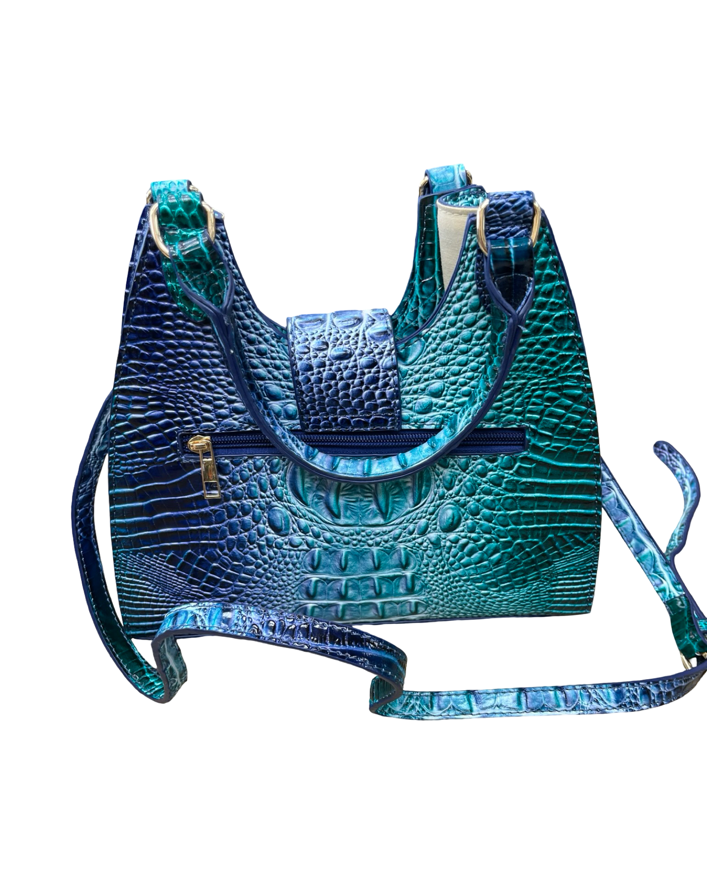 Handbag By Clothes Mentor In Blue & Green, Size:Medium