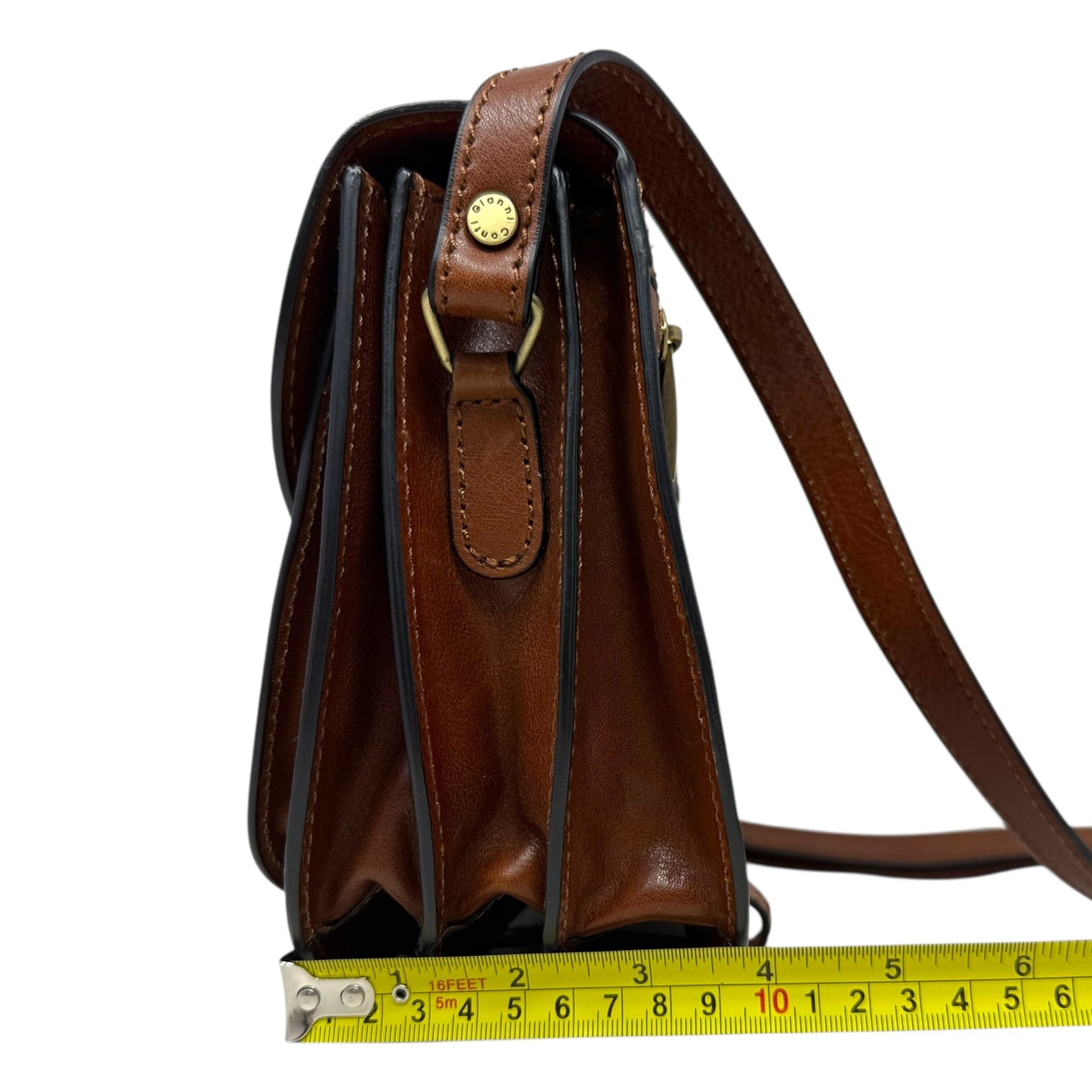 Sybille Vachetta Leather Crossbody Bag By Gianni Conti, Size: Medium