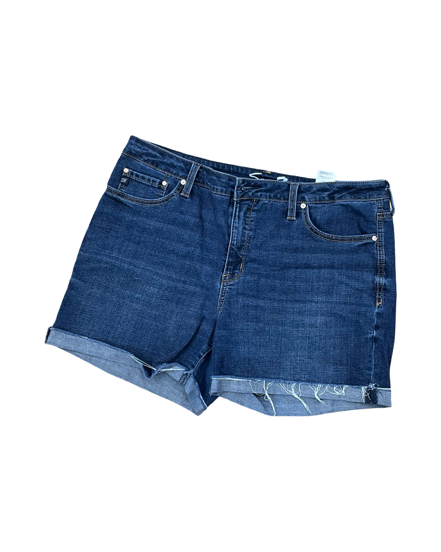 Shorts By Seven 7 In Blue Denim, Size:16