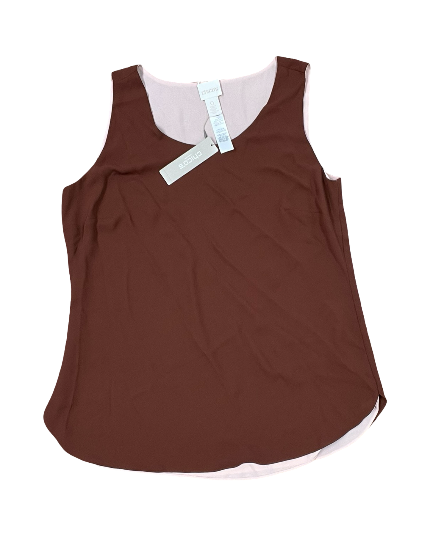 Top Sleeveless Basic By Chicos In Brown, Size:S