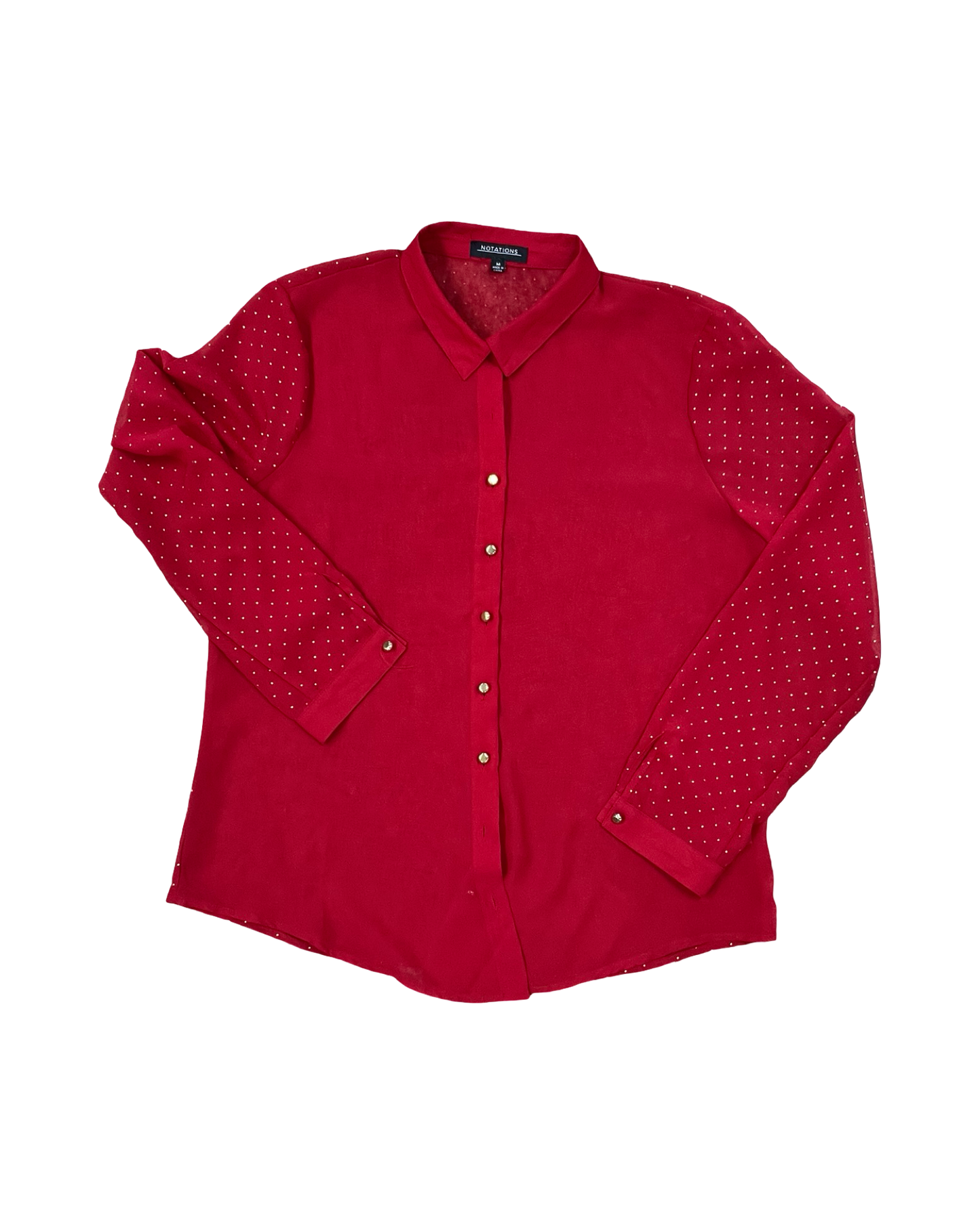 Top Ls By Notations In Red, Size:M