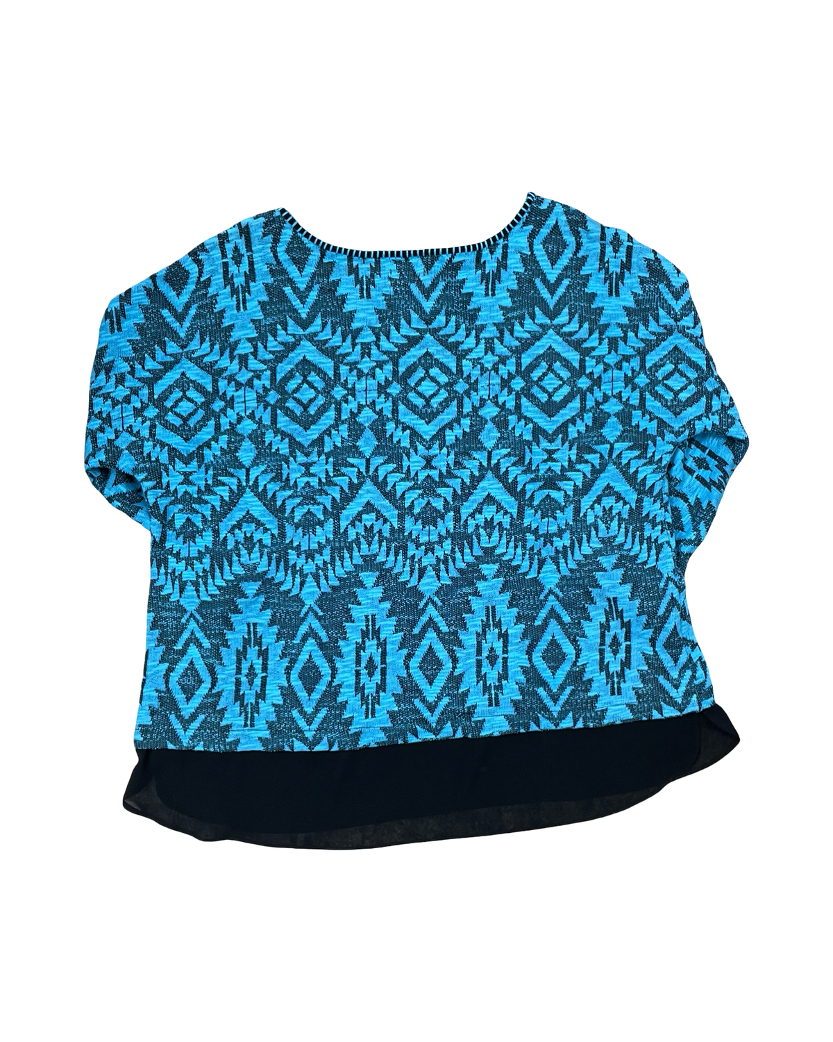 Top Ls By Ruby Rd In Black & Blue, Size:Xl