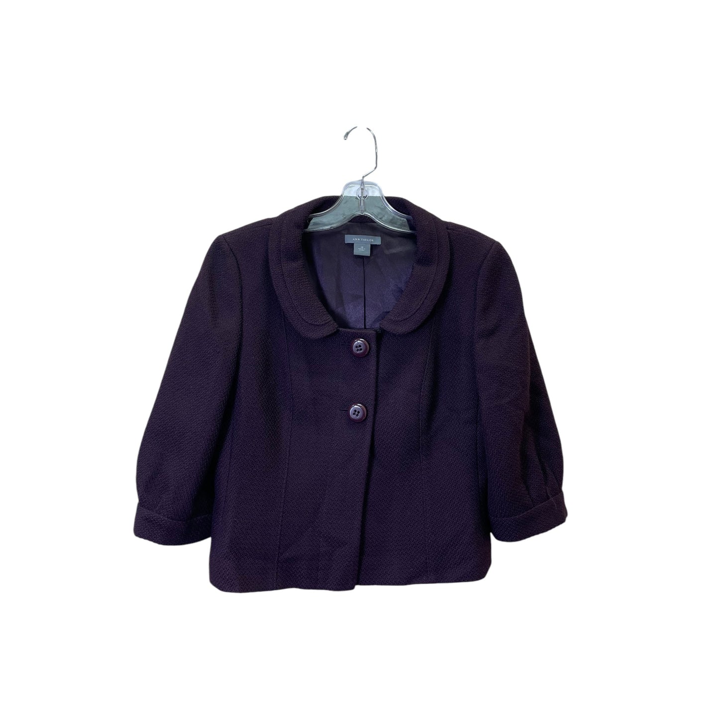 Blazer By Ann Taylor In Purple, Size:M