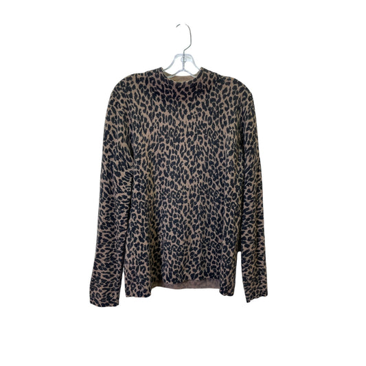 Sweater Designer By Neiman Marcus In Animal Print, Size:Xl