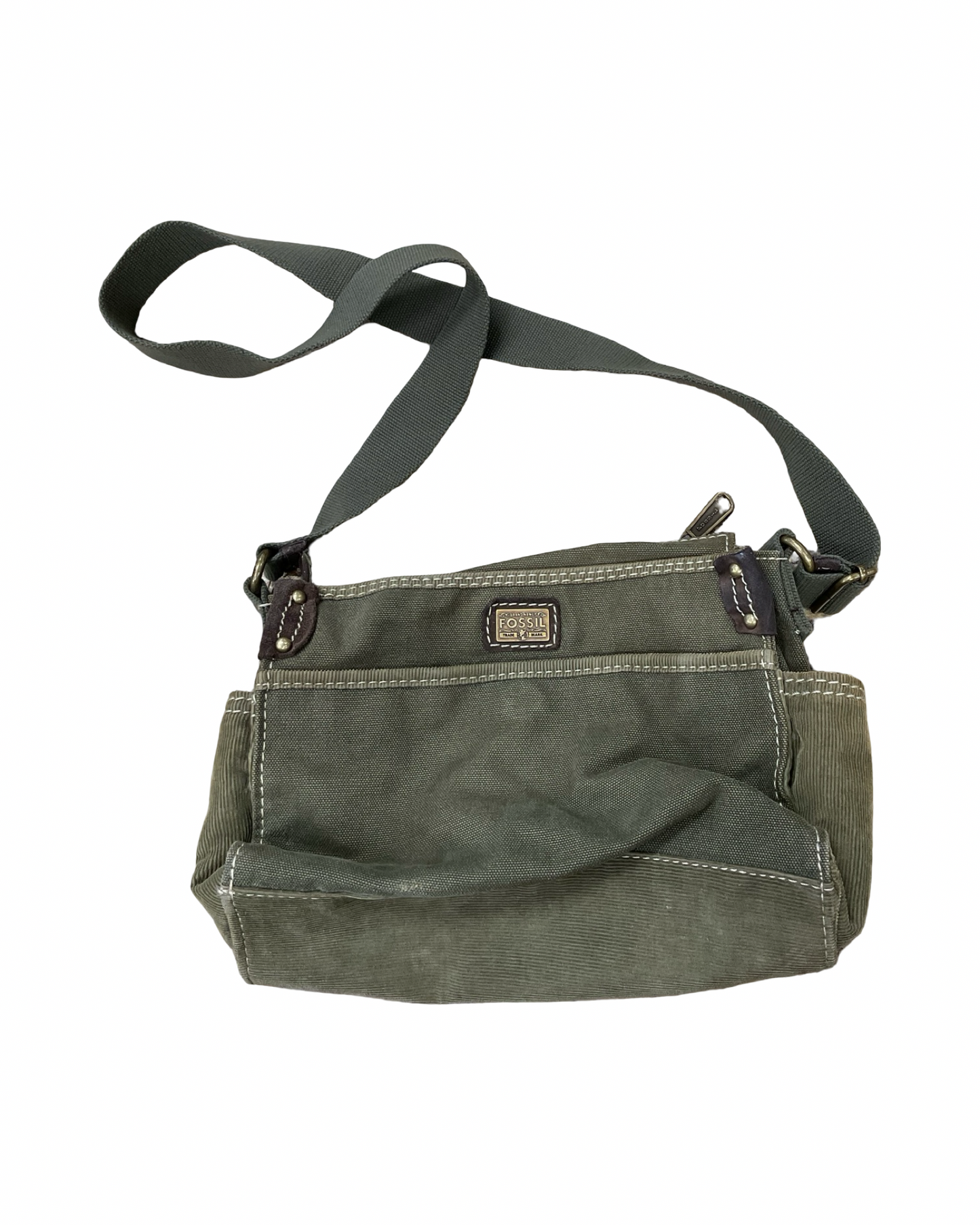 Handbag By Fossil In Green, Size:Medium