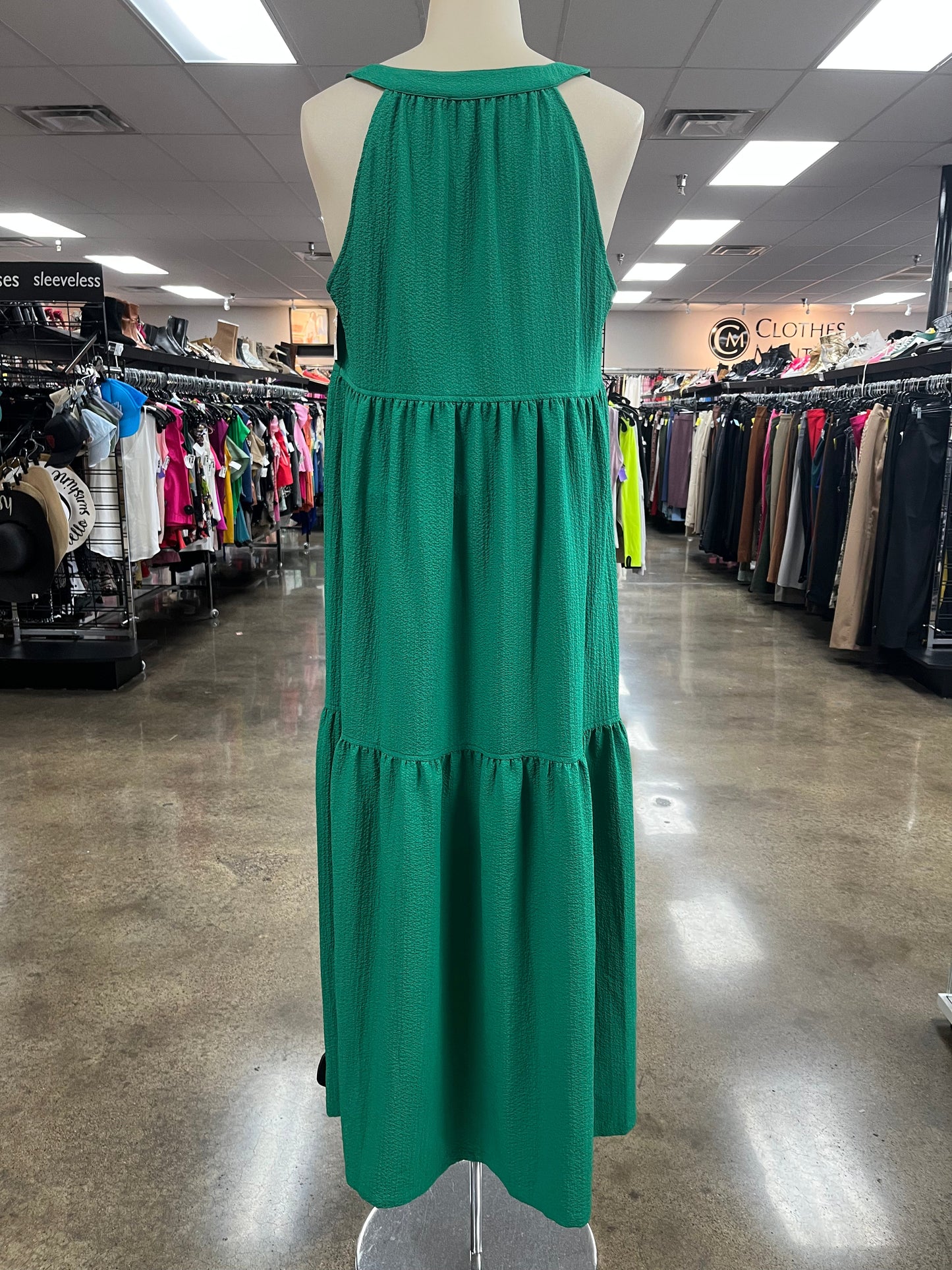 Dress Casual Maxi By Calvin Klein In Green, Size:6