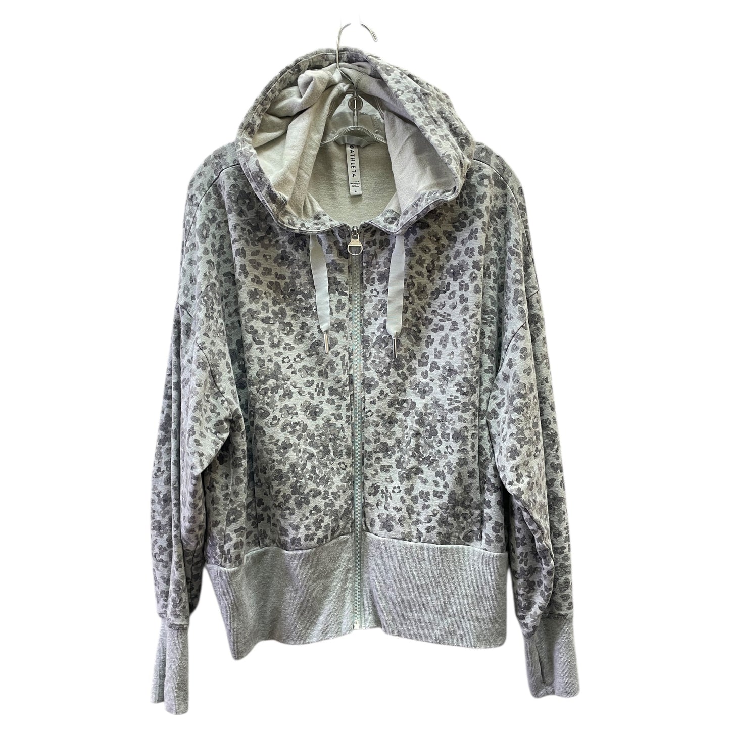 Athletic Jacket By Athleta In Grey, Size:L
