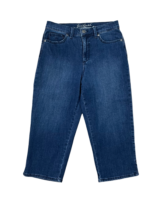 Jeans Cropped By Gloria Vanderbilt In Blue Denim, Size:6P