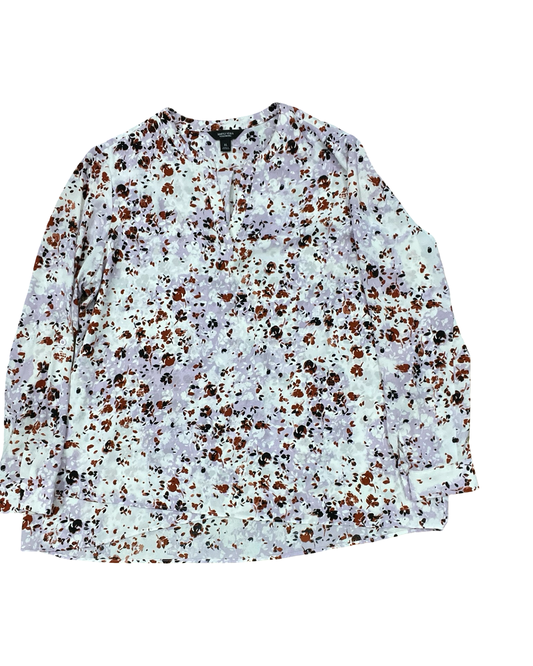 Top Ls By Simply Vera In Purple & White, Size:Xl