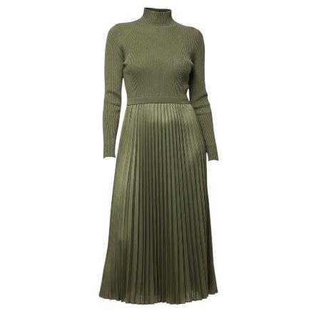 The Thea Long-Sleeve Twofer Maxi Dress By Anthropologie In Green, Size: M