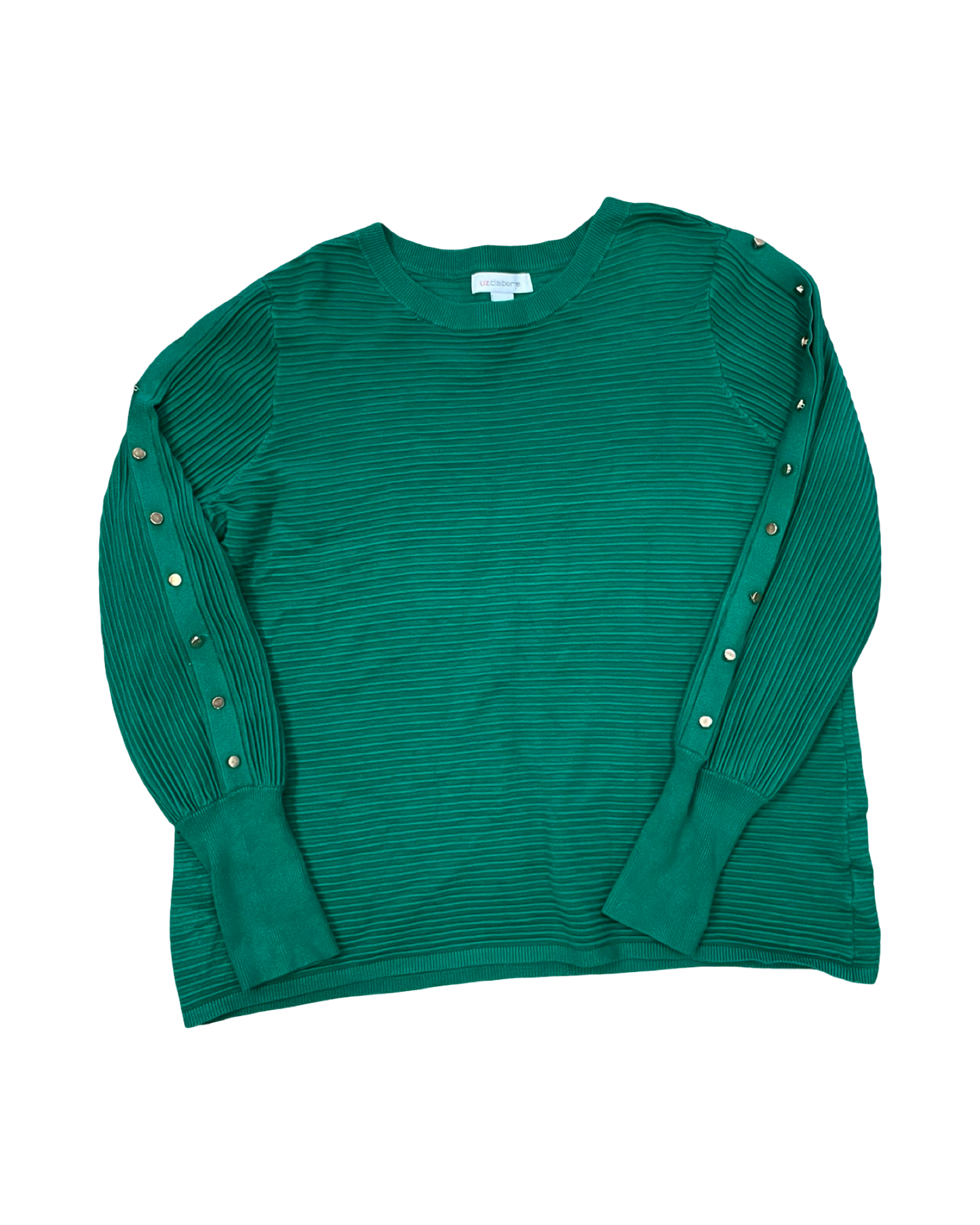 Top Ls By Liz Claiborne In Green, Size:Xl