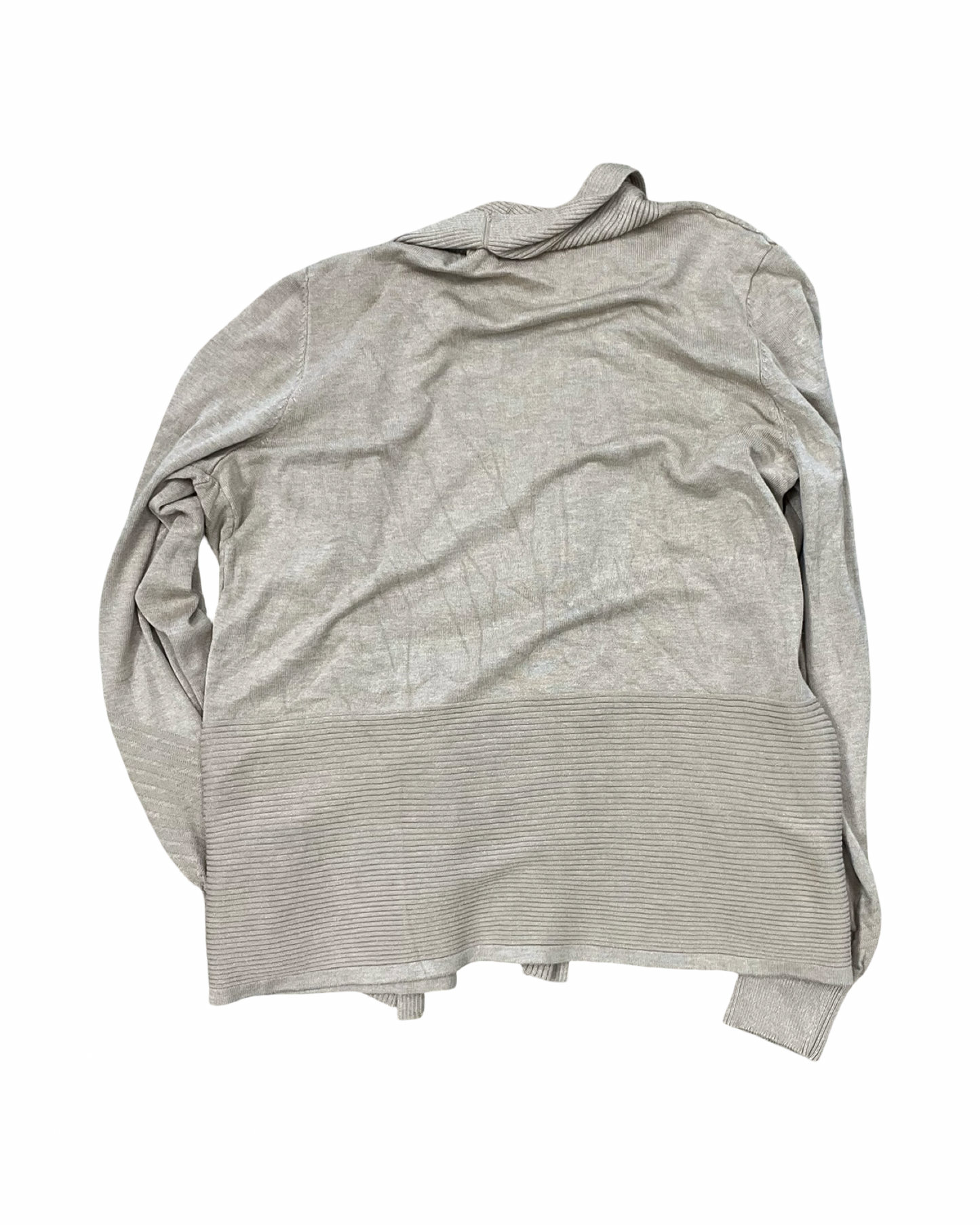 Sweater Cardigan By Liz Claiborne In Tan, Size:Xl