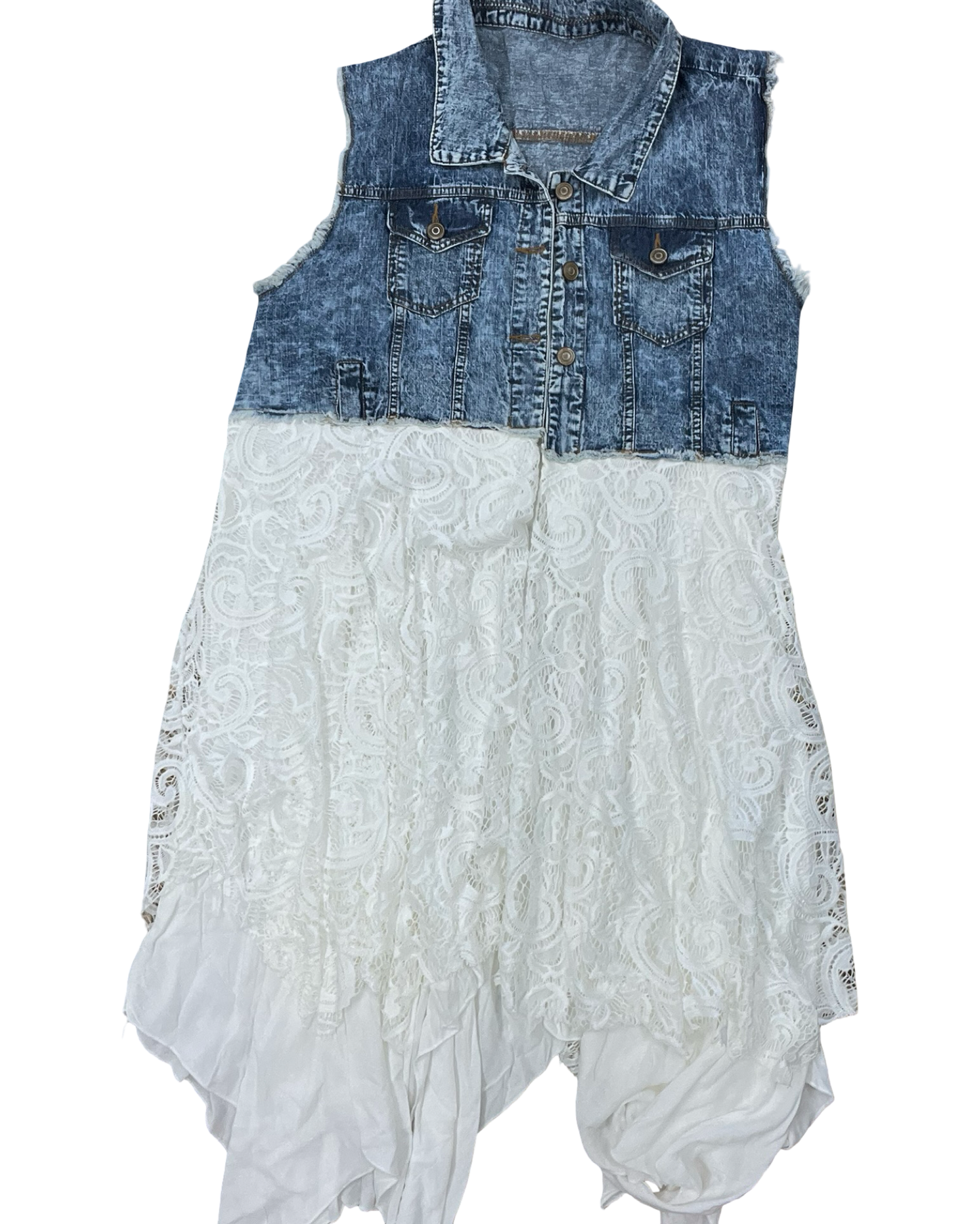Cardigan By Clothes Mentor In Blue & White, Size:3X