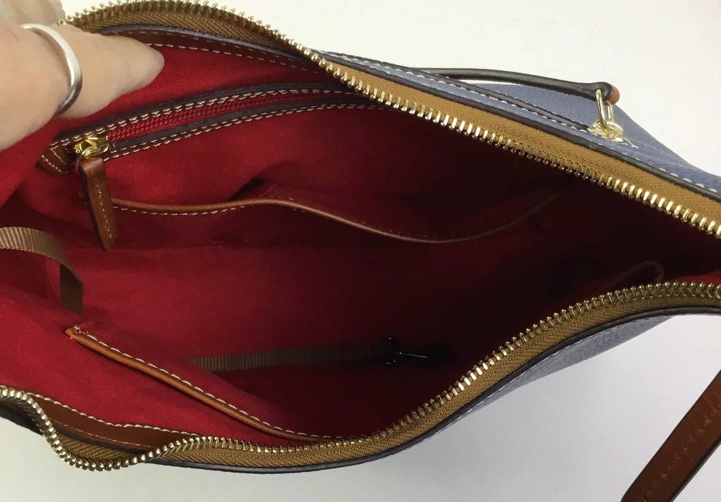 Handbag Designer By Dooney And Bourke In Blue, Size:Large