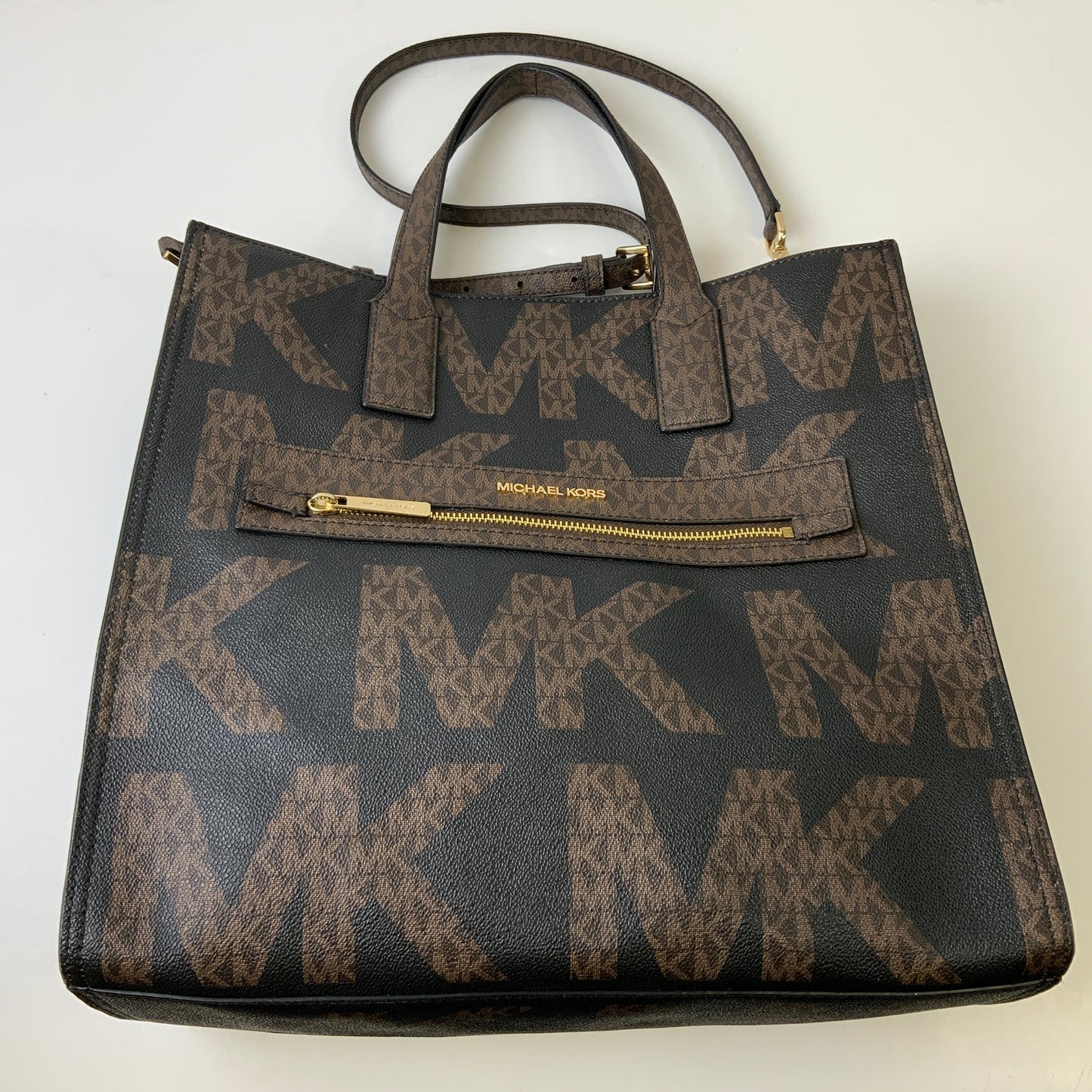 Crossbody Designer By Michael Kors In Brown, Size:Large