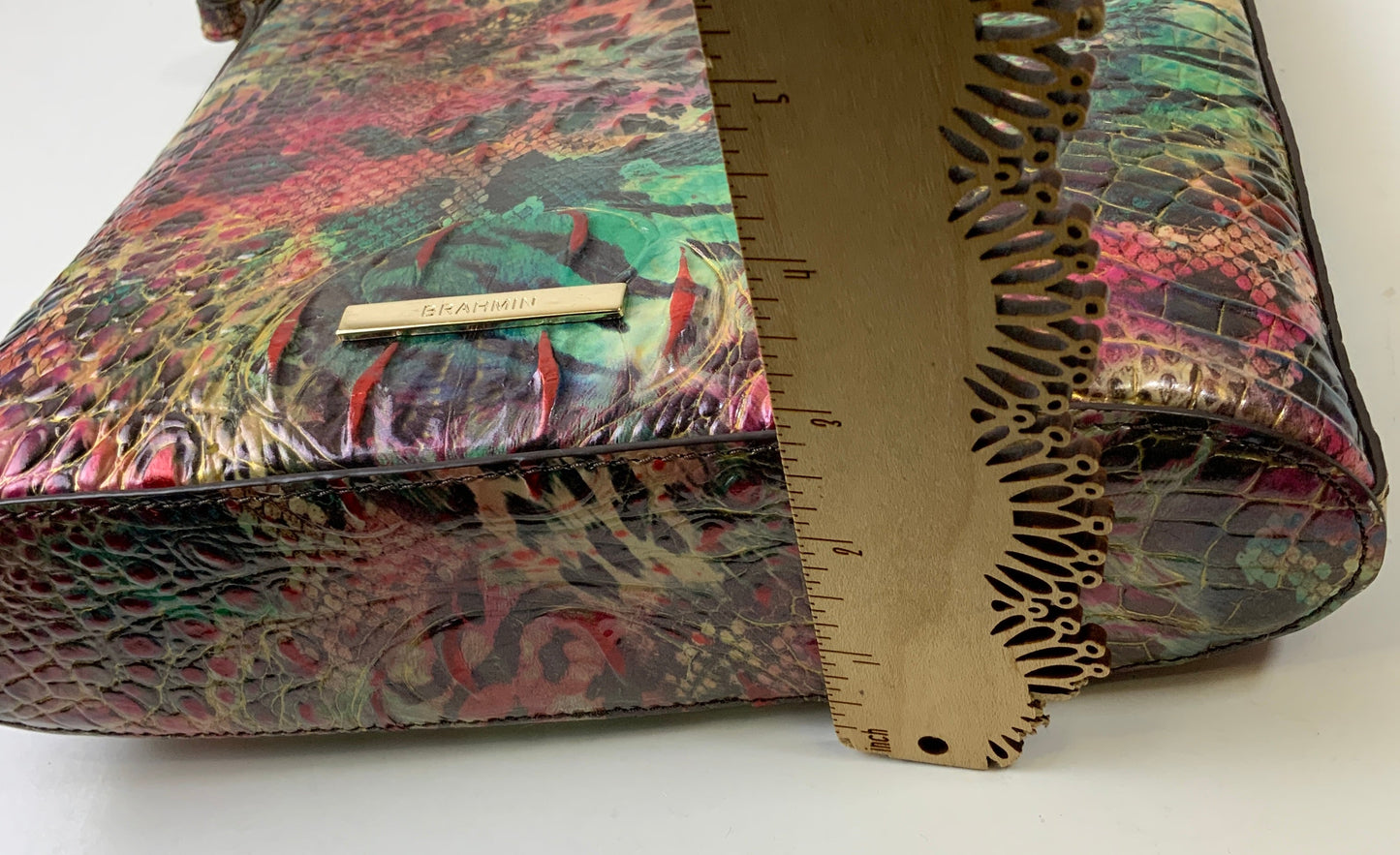 Crossbody Designer By Brahmin In Multi, Size:Small