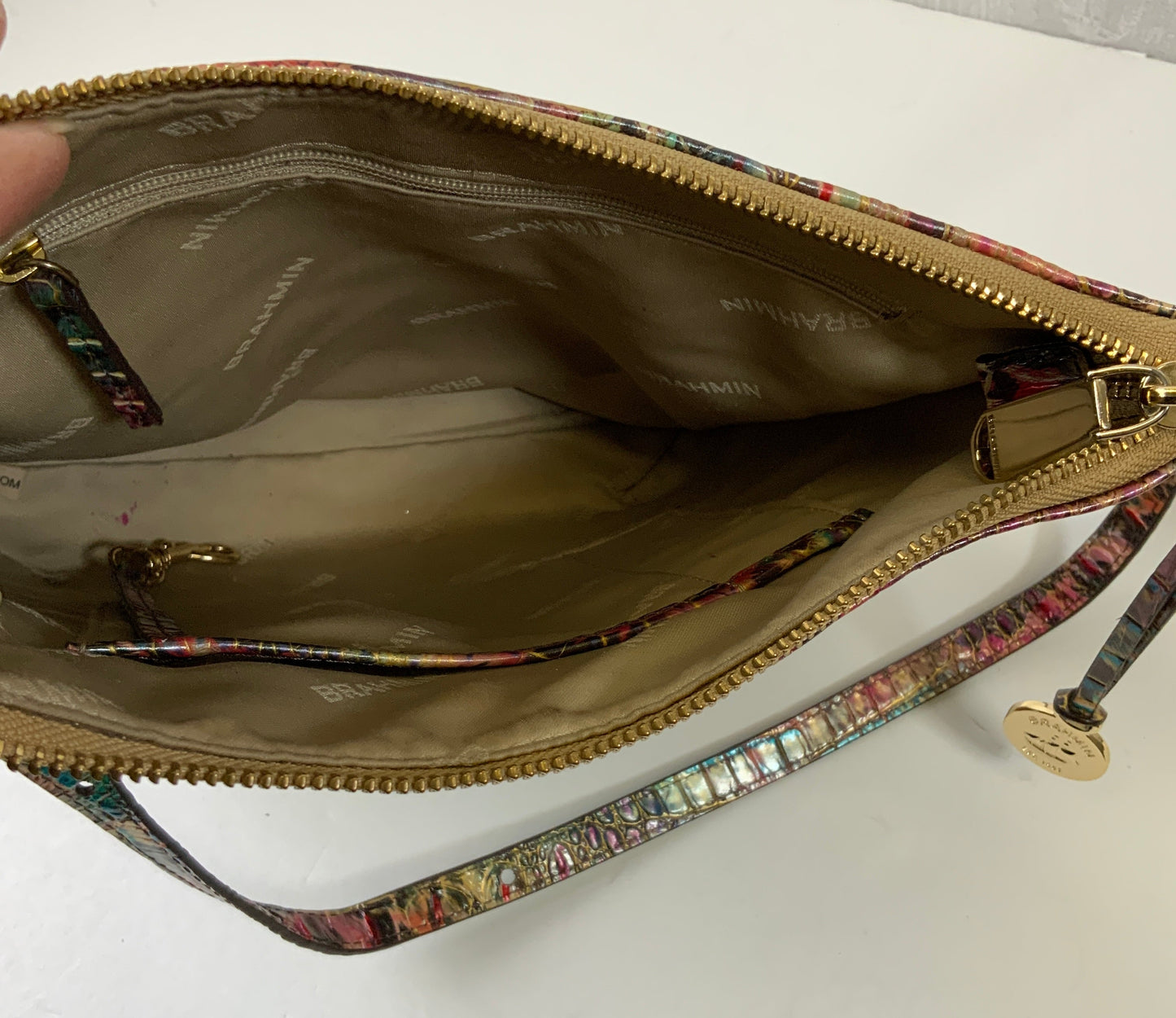 Crossbody Designer By Brahmin In Multi, Size:Small