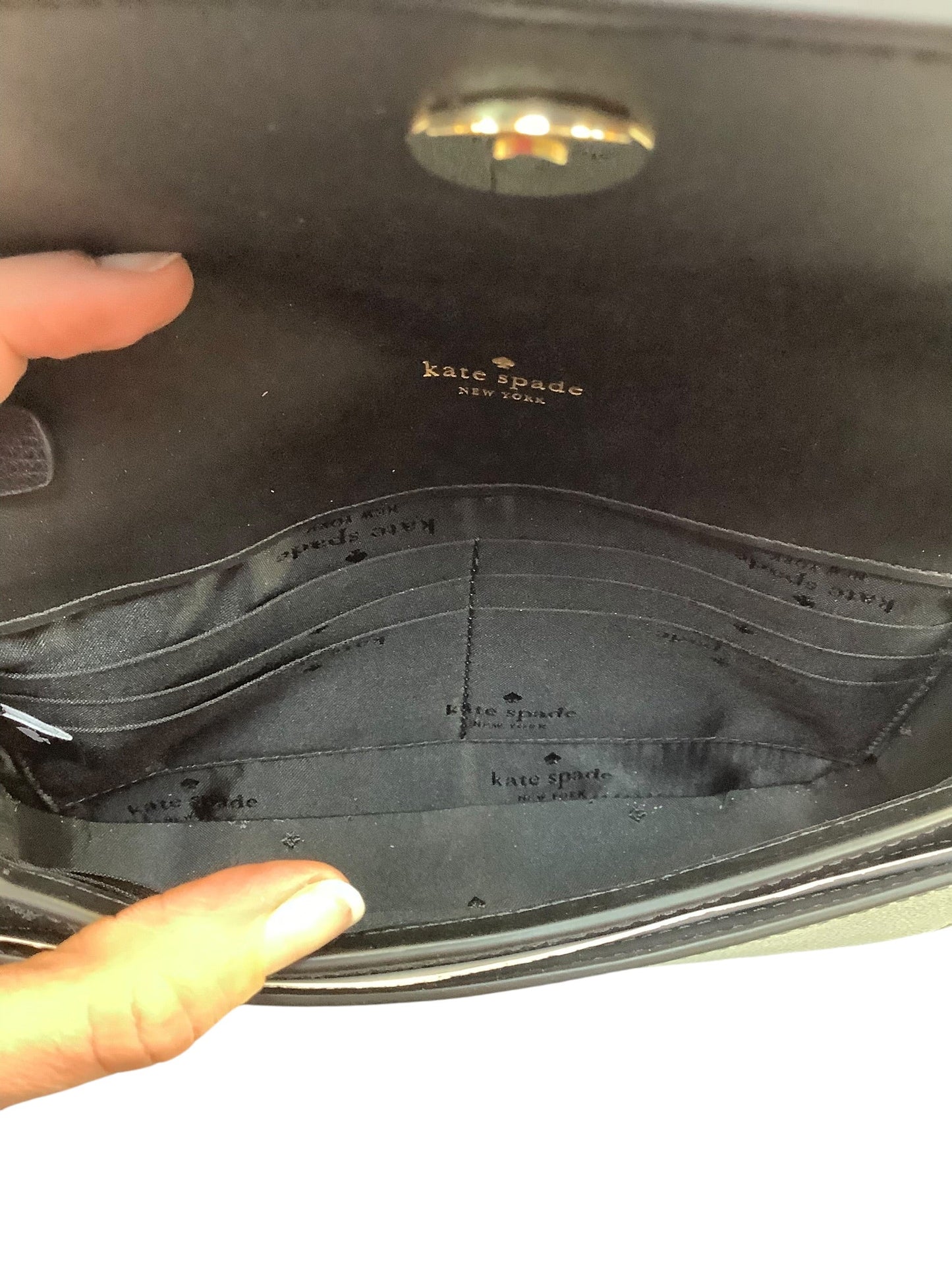 Crossbody Designer By Kate Spade In Black, Size:Small