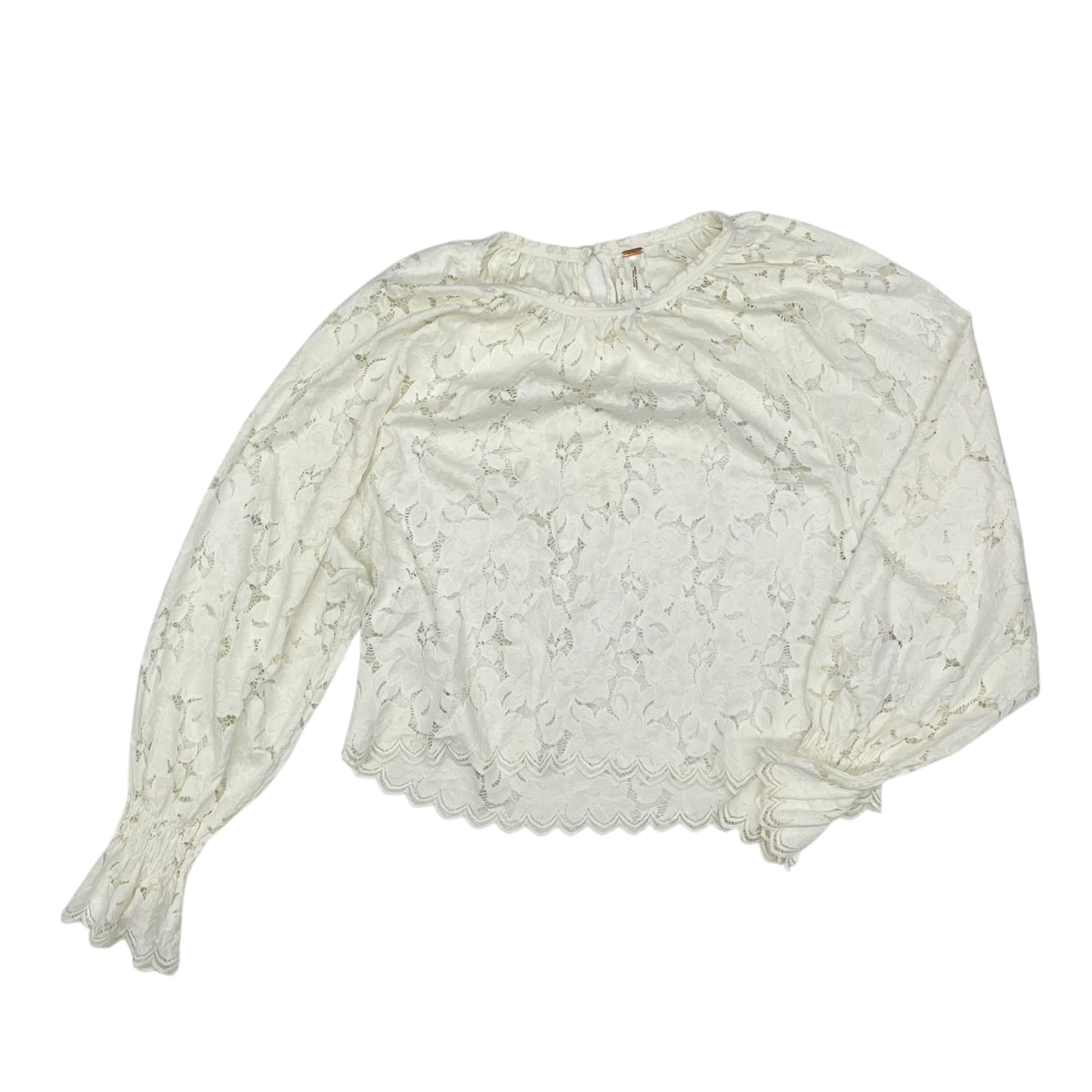Blouse Ls By Free People In White, Size:Xs