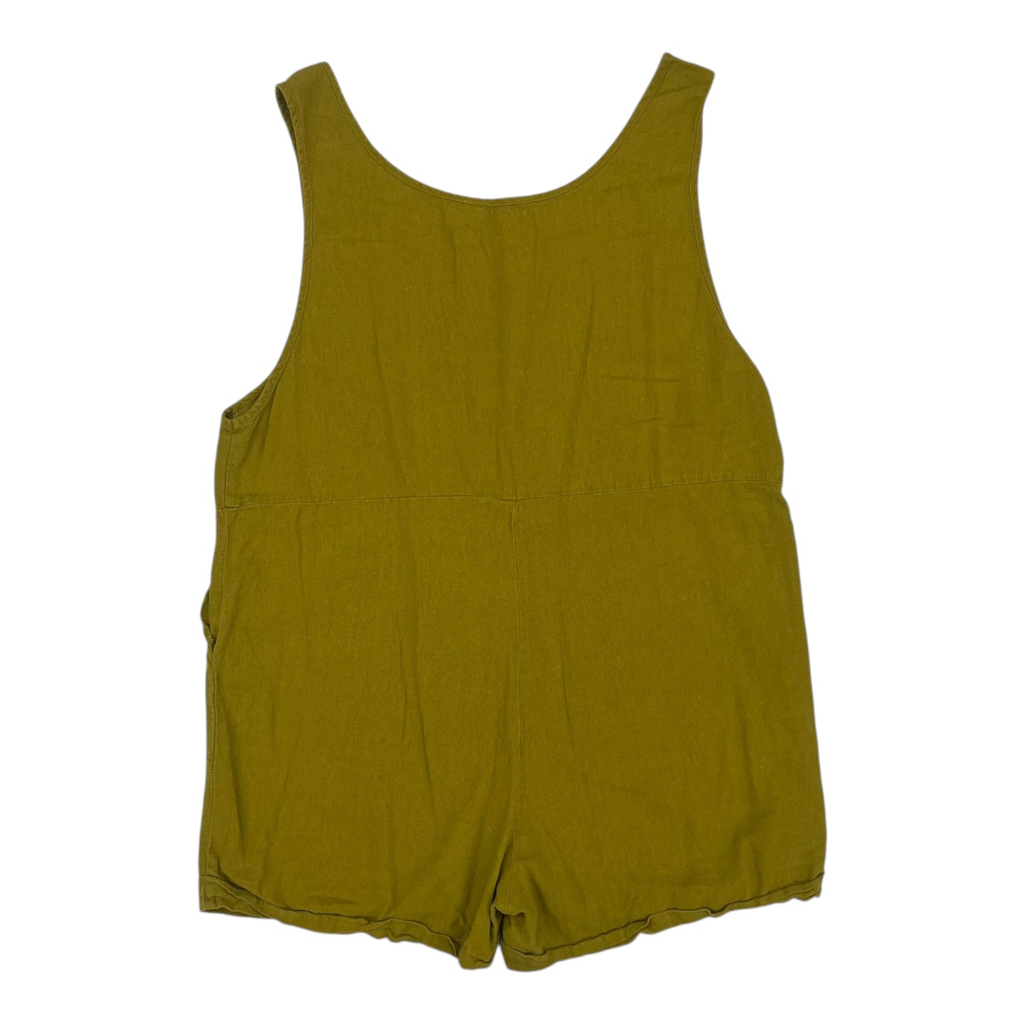 Shortalls By Zenana In Yellow, Size:L
