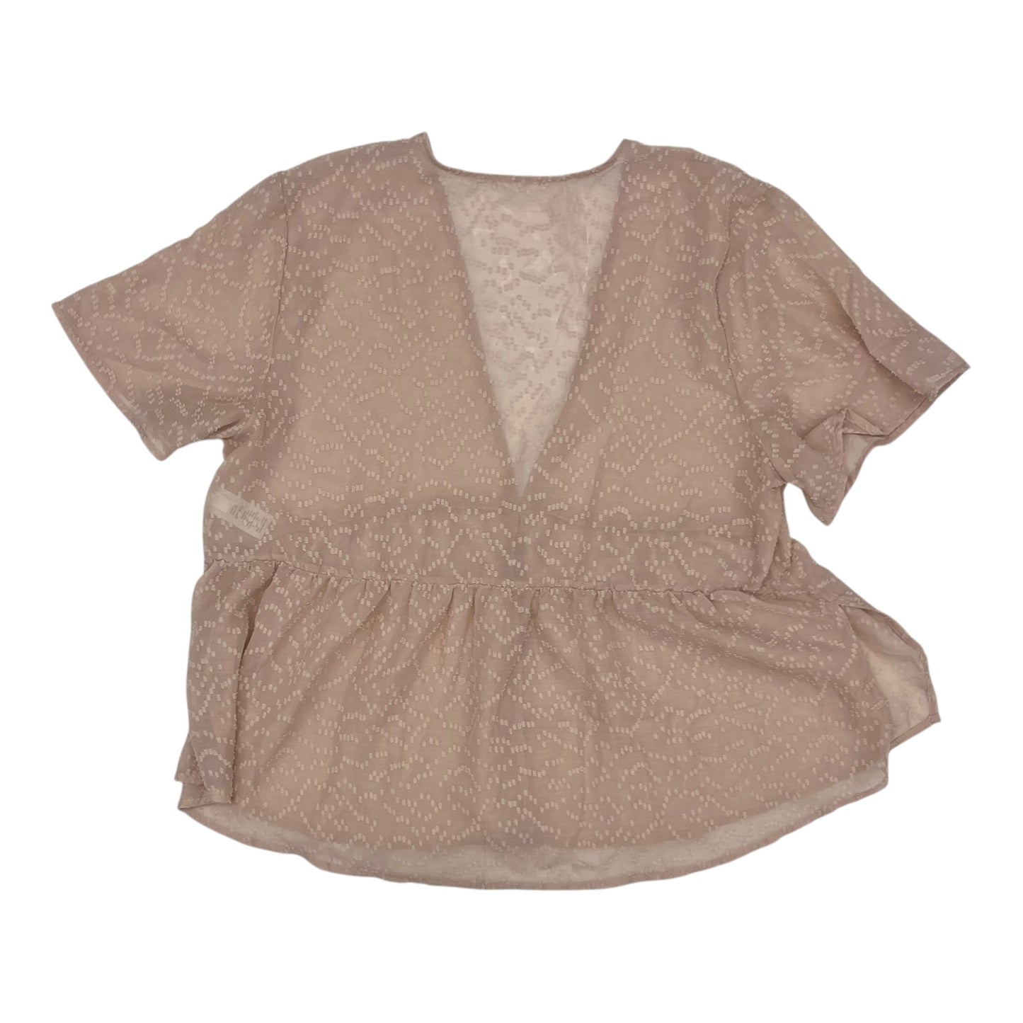 Blouse Ss By Maurices In Peach, Size:Xl