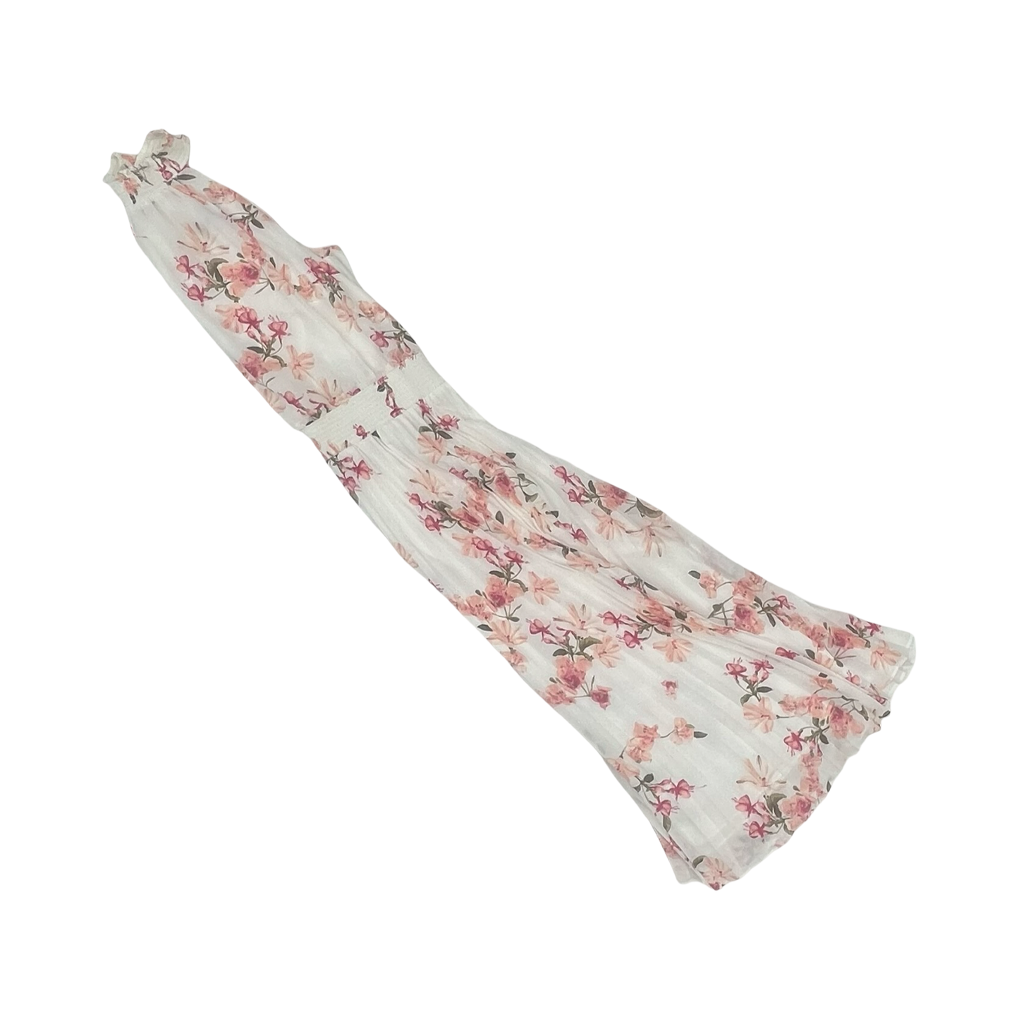 Dress Party Long By White House Black Market In Pink & White, Size:10