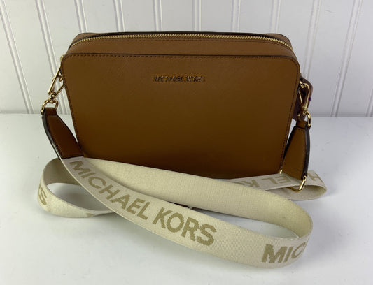 Crossbody Designer By Michael Kors In Brown, Size:Medium