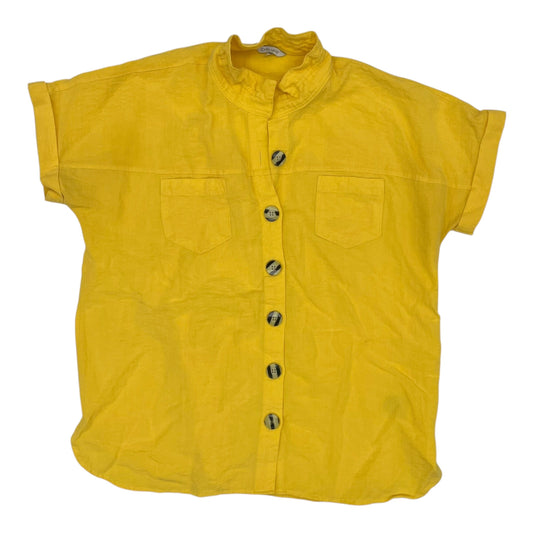 Blouse Ss By John Mark In Yellow, Size:Xl