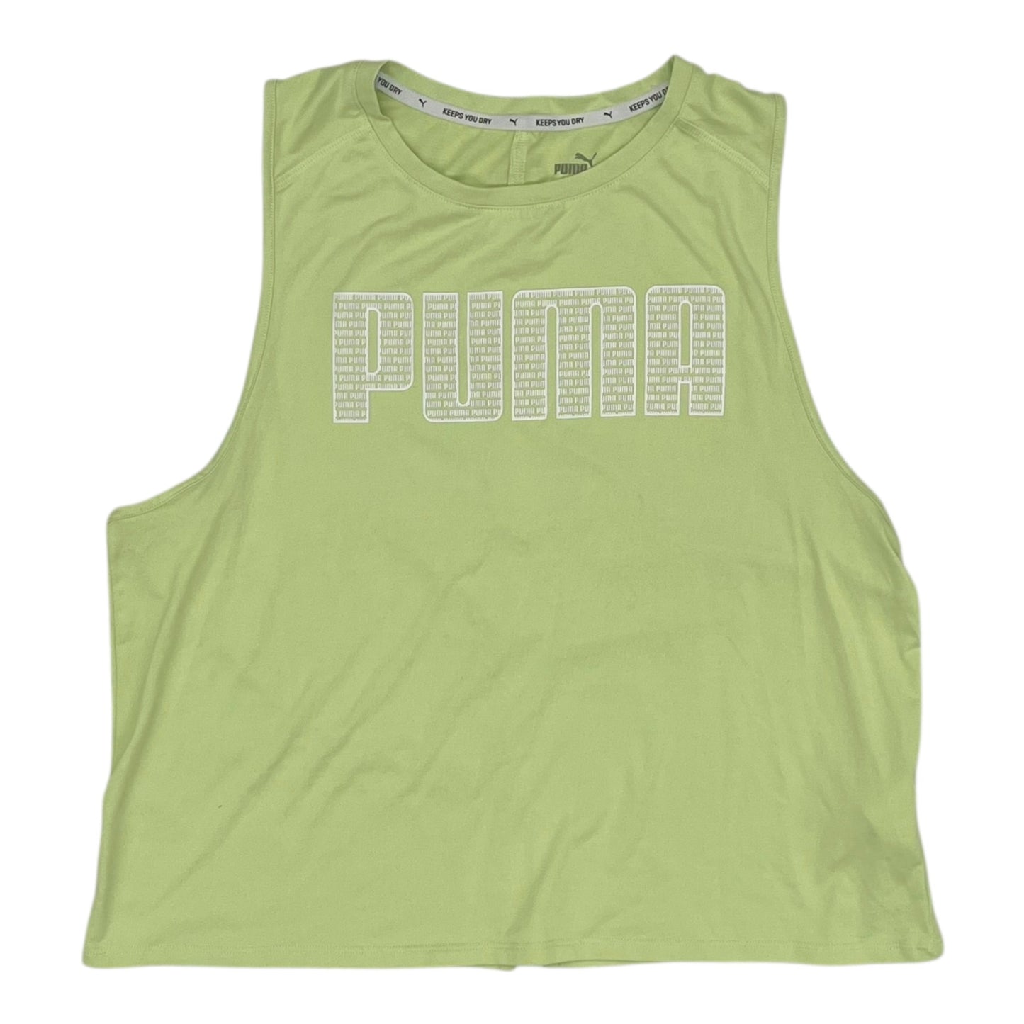 Athletic Tank Top By Puma In Green, Size:L