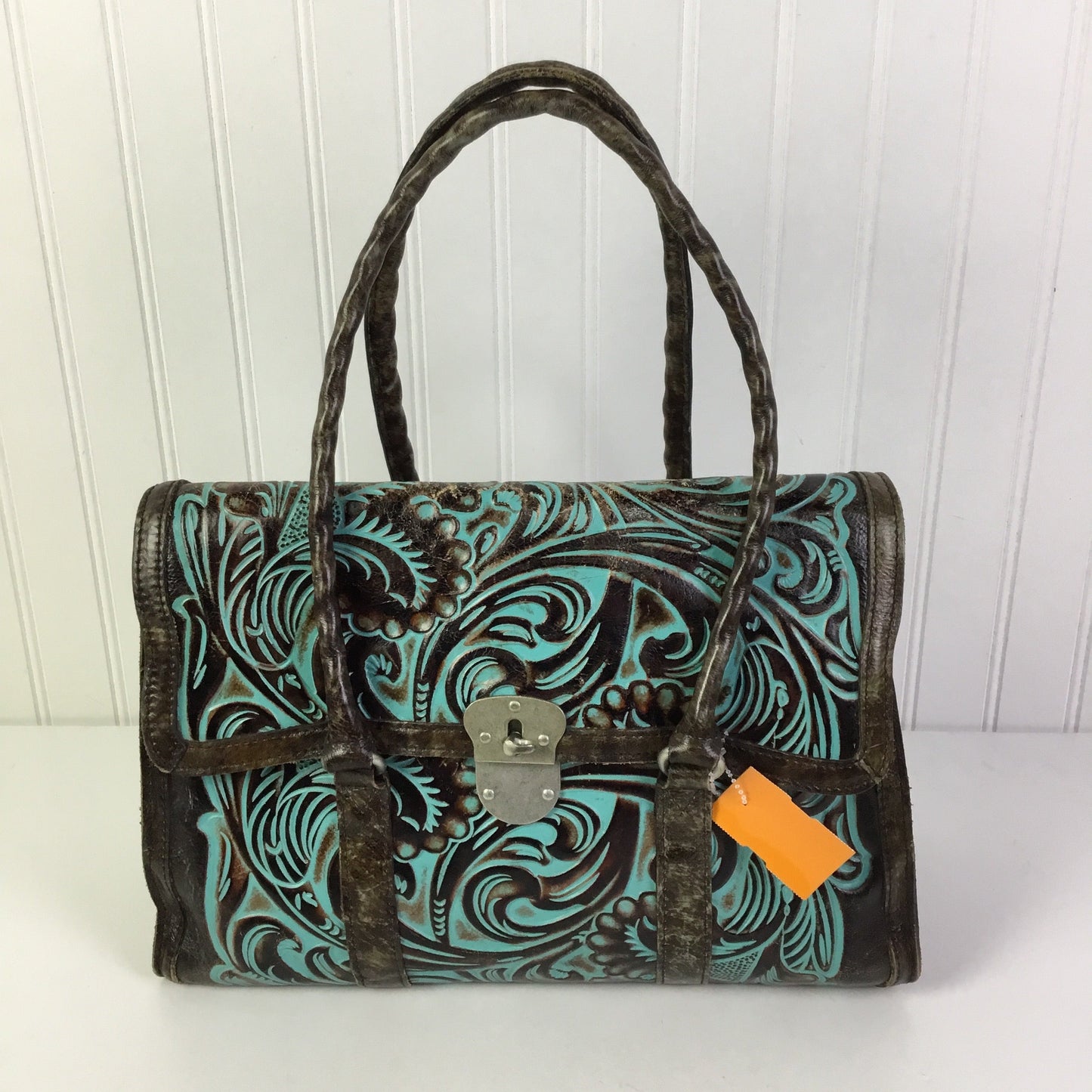 Handbag Designer By Patricia Nash In Blue & Brown, Size:Large