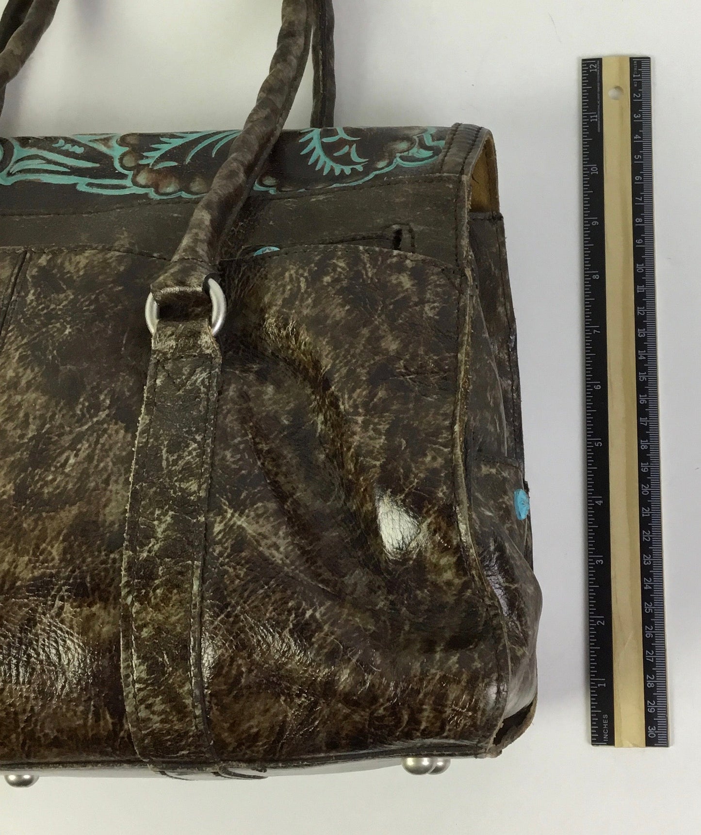 Handbag Designer By Patricia Nash In Blue & Brown, Size:Large