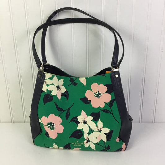 Handbag Designer By Kate Spade In Blue & Green, Size:Medium